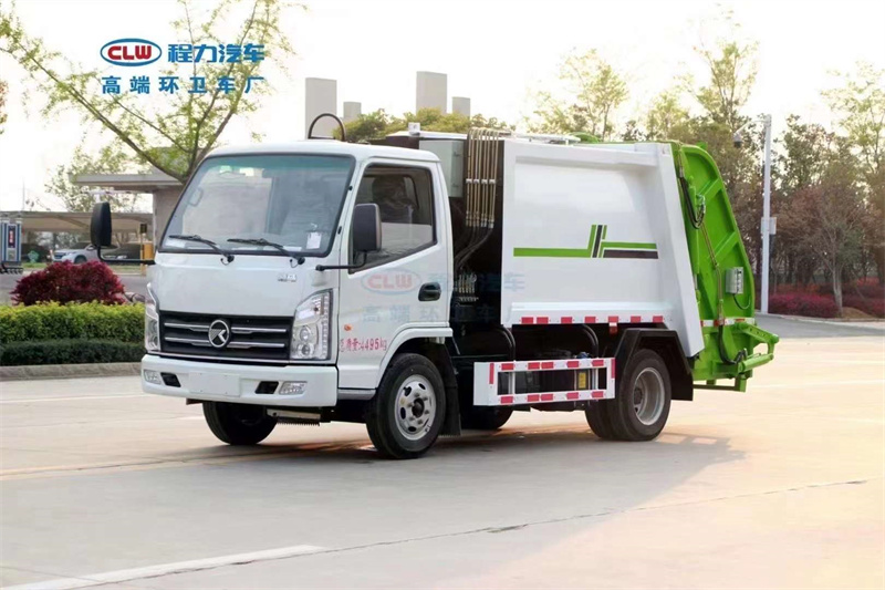 国六凯马4方蓝牌压缩垃圾车